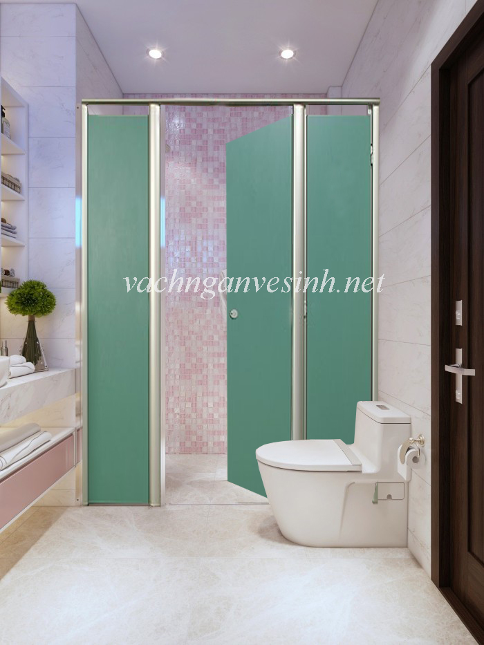 Mẫu thiết kế vách ngăn vệ sinh cho gia đình