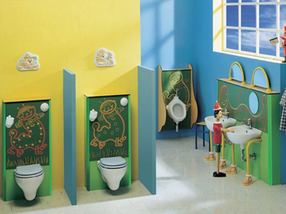 Toky thiết kế và thi công vách ngăn vệ sinh trẻ e tại trường tiểu học