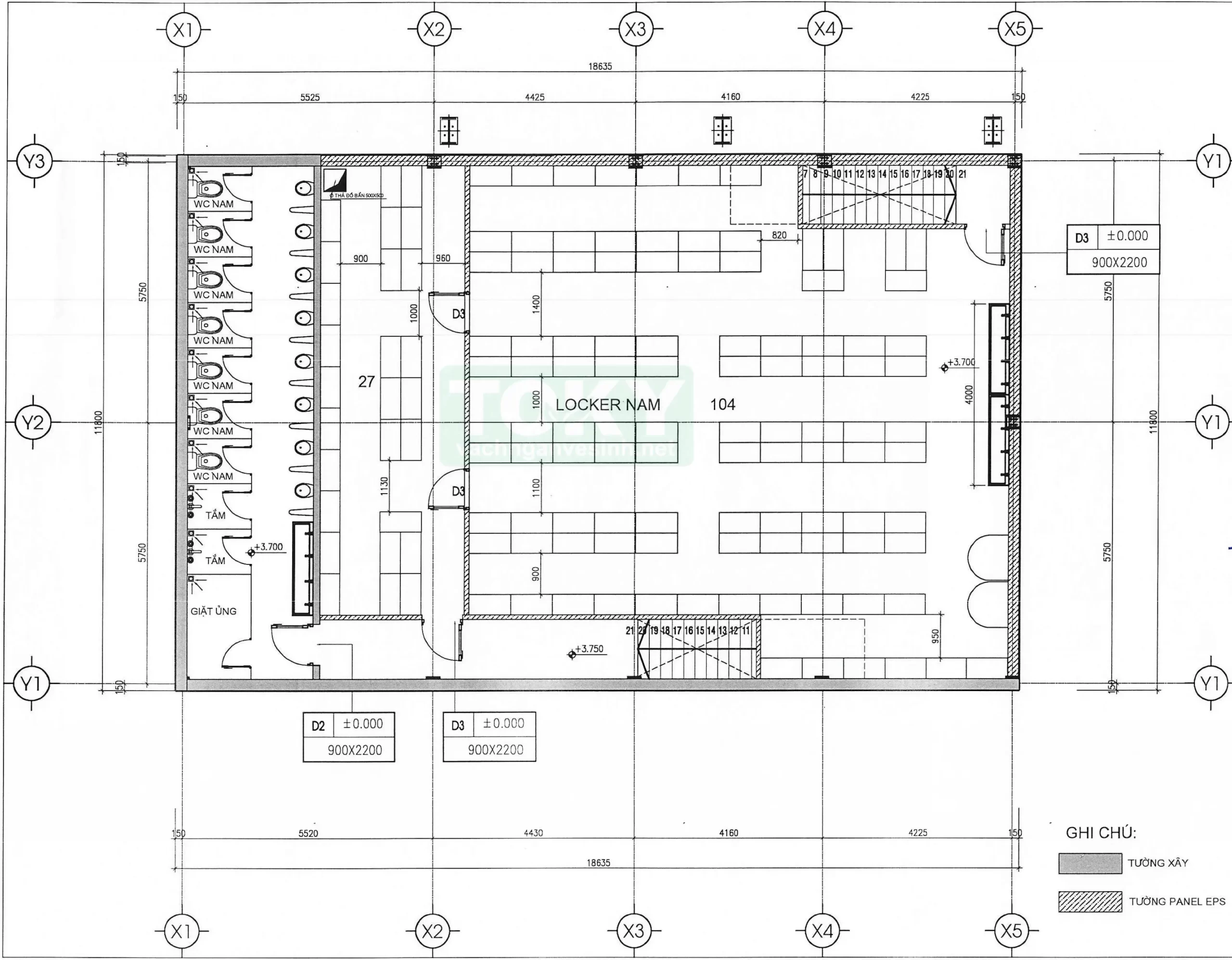 Bản Autocad vách ngăn Compact chi tiết tiêu chuẩn