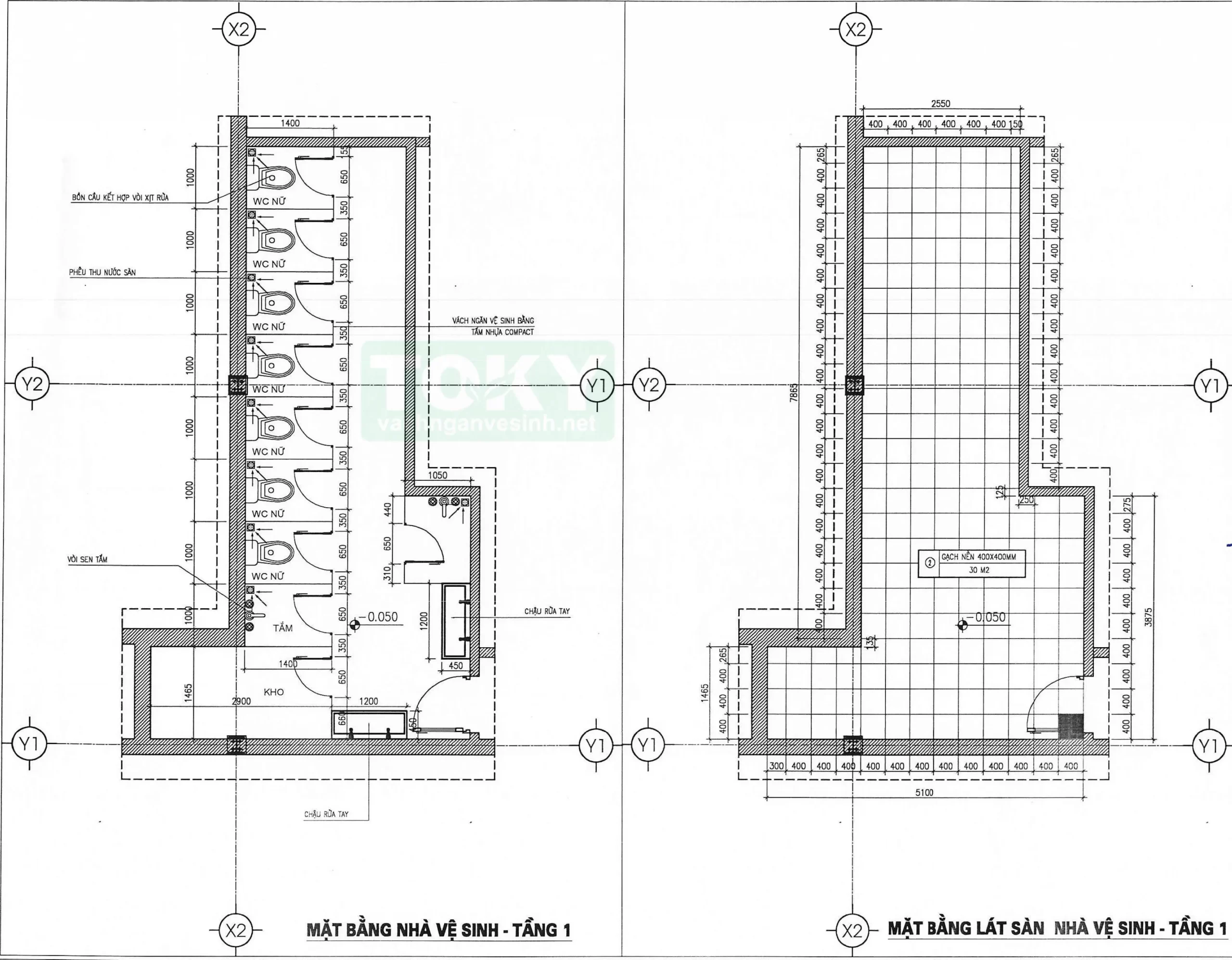 Bản Autocad vách ngăn Compact chi tiết tiêu chuẩn
