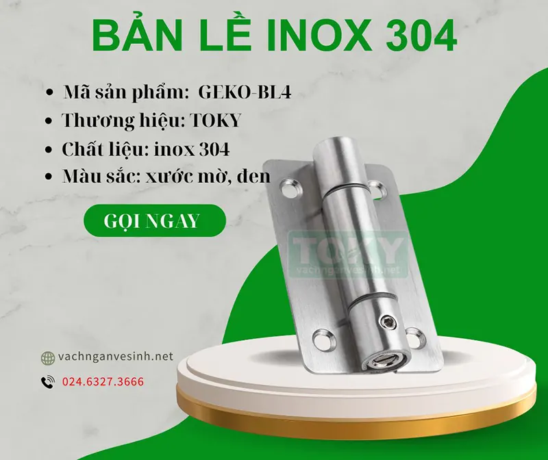 Phụ kiện bản lề vách ngăn vệ sinh inox 304 RELI-BL4