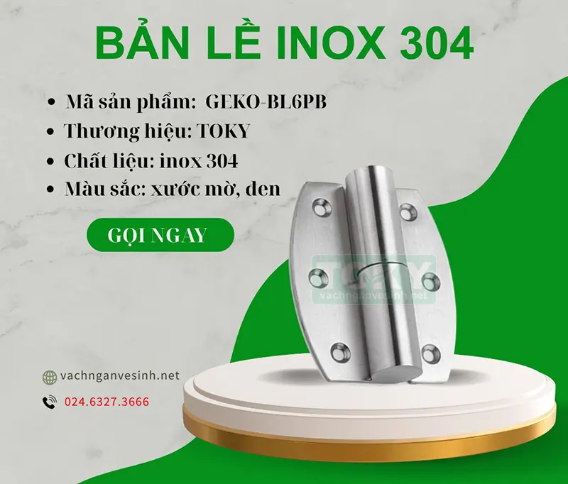 Phụ kiện bản lề vách ngăn vệ sinh inox 304 RELI-BL6PB