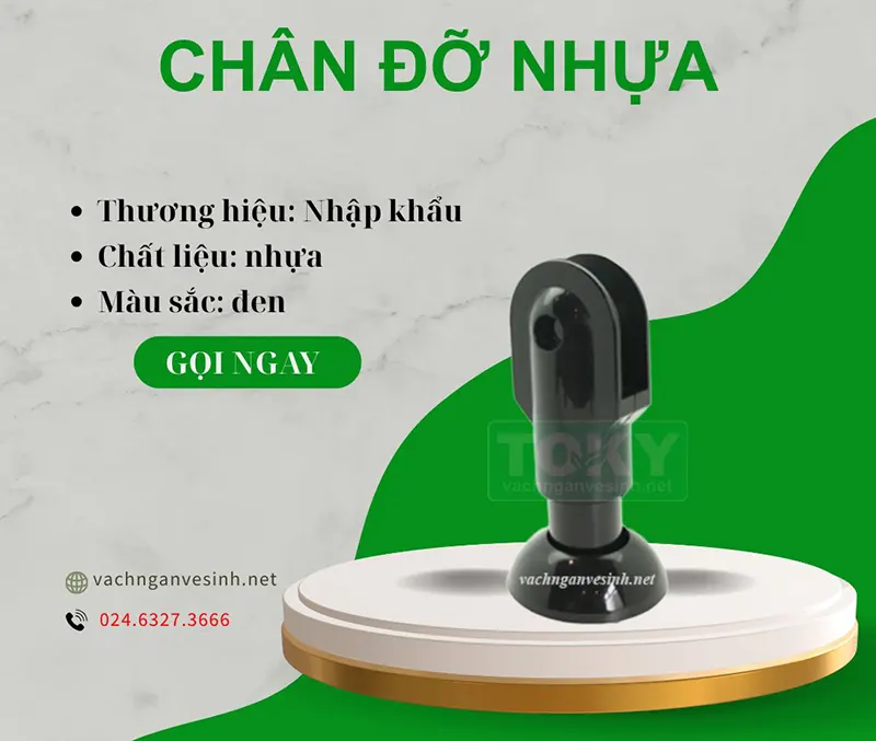 Phụ kiện chân vách ngăn vệ sinh bằng nhựa