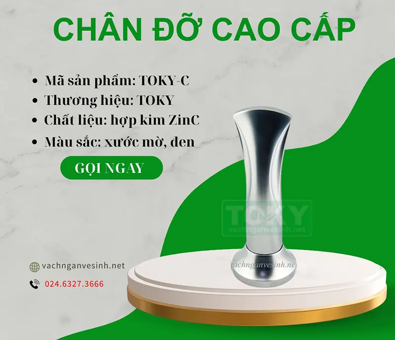 Phụ kiện chân vách ngăn vệ sinh cao cấp
