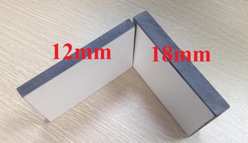 Chiều dày vách ngăn vệ sinh Compact, MFC, MDF tiêu chuẩn