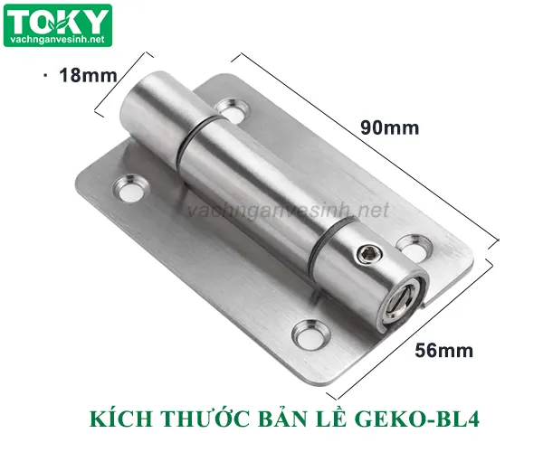 Kích thước bản lề vách ngăn vệ sinh inox 304 geko-bl4