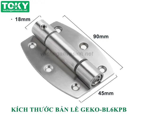 Kích thước bản lề vách ngăn vệ sinh inox 304 geko-bl6kpb