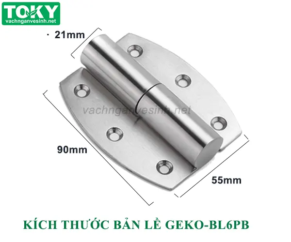 Kích thước phụ kiện bản lề vách ngăn vệ sinh inox 304 geko-bl6pb