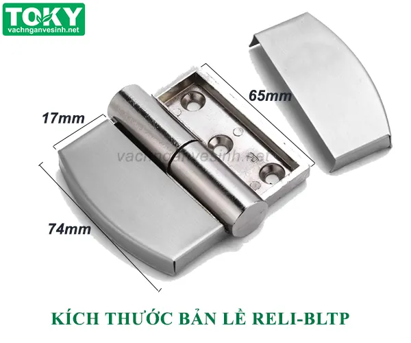Kích thước bản lề vách ngăn vệ sinh inox 201 reli-bltp