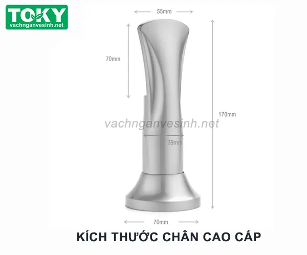 Kích thước chân vách ngăn vệ sinh cao cấp