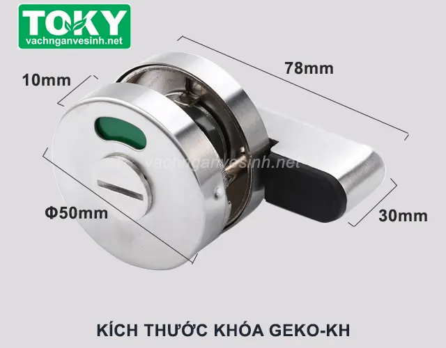 Phụ kiện khóa vách ngăn vệ sinh inox 304 GEKO-KHD