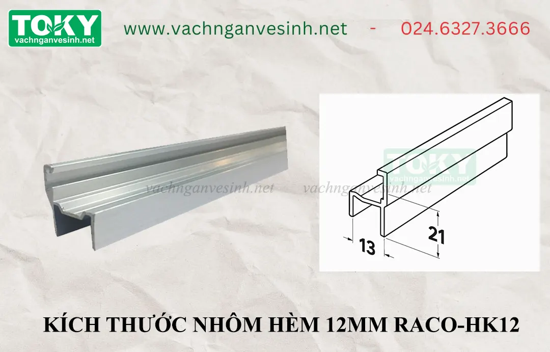 Phụ kiện nhôm hèm khe 12mm