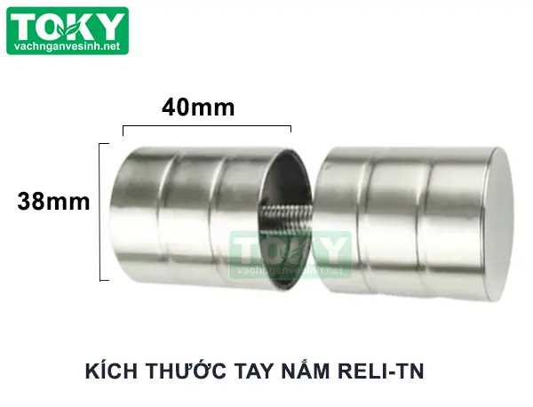 Kích thước tay nắm vách ngăn vệ sinh inox 201 RELI-TN