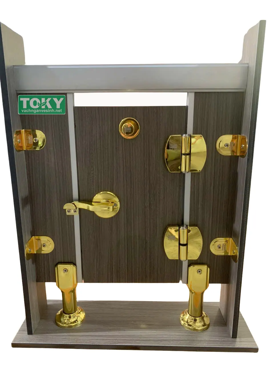 Mô hình vách ngăn vệ sinh compact cdf 022 kết hợp phụ kiện TK01 vàng