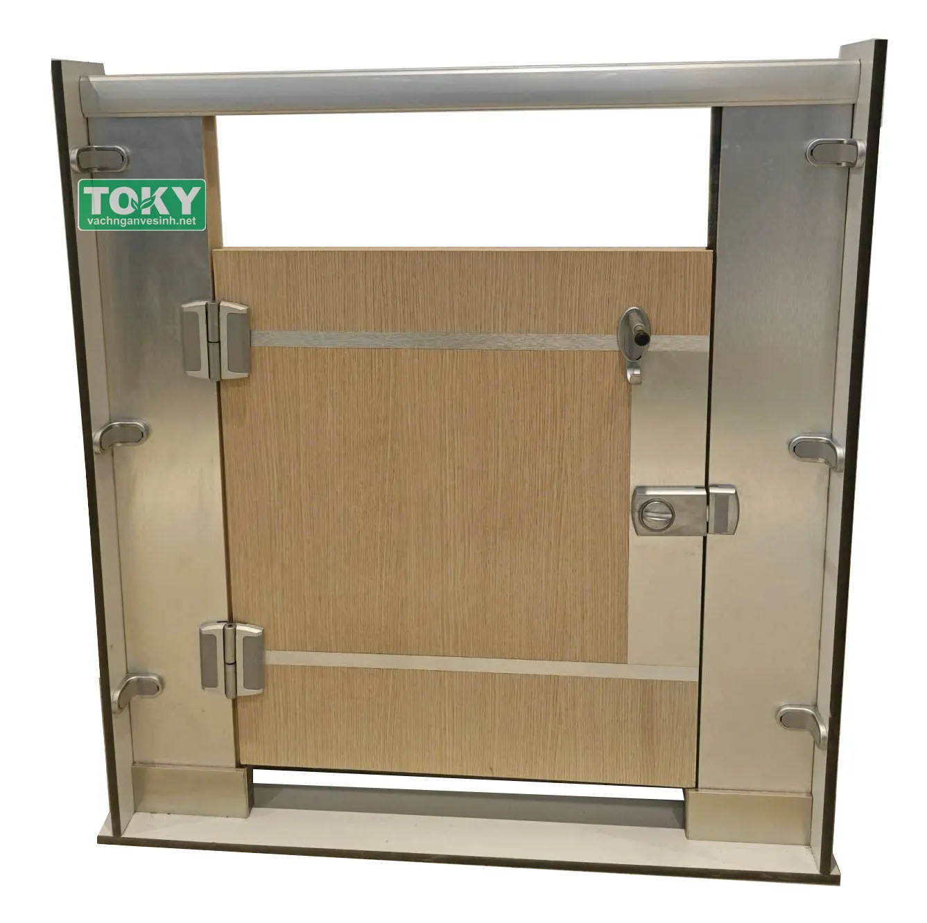 Mô hình vách ngăn vệ sinh Laminate nhôm xước, compact hpl 3507, Phụ kiện cao cấp