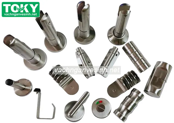 Trọn bộ phụ kiện vách ngăn vệ sinh inox