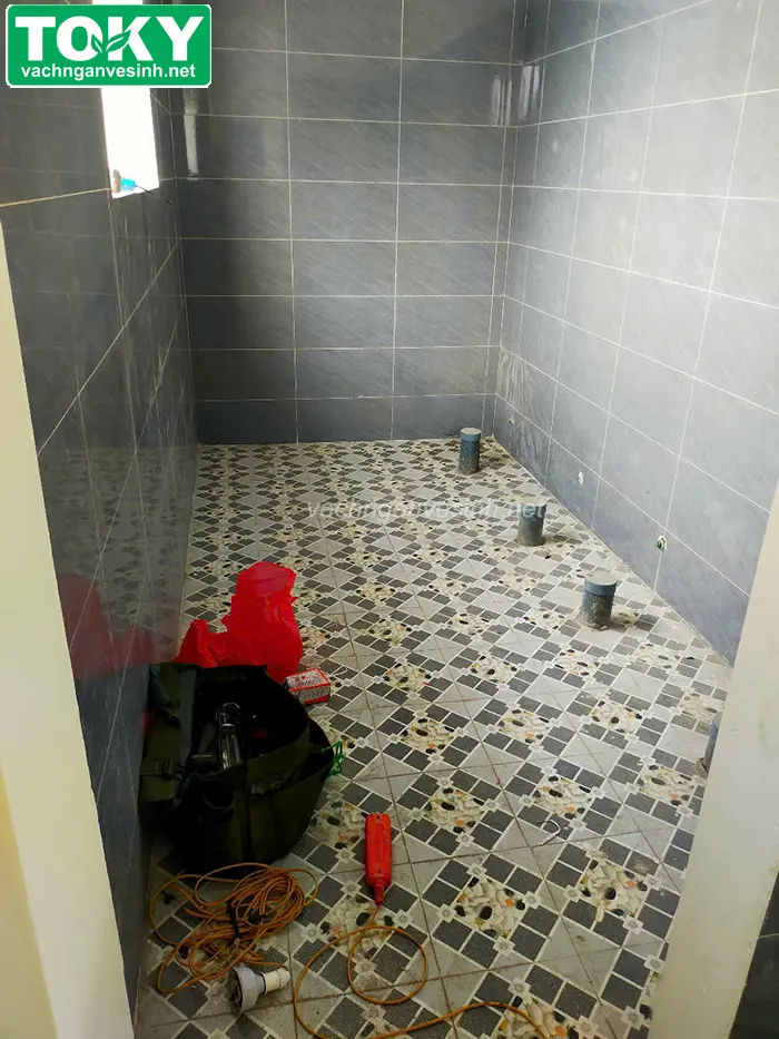 Dự án vách ngăn vệ sinh tại trường mầm non Nghĩa Trung số 2