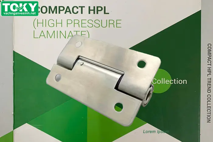 Phụ kiện bản lề vách ngăn vệ sinh 4 lỗ inox 304 GEKO-BL4