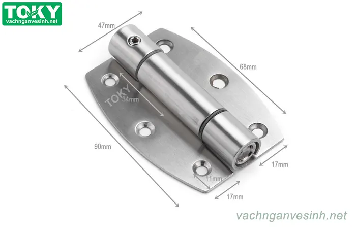 Phụ kiện bản lề vách ngăn vệ sinh inox 304 6 lỗ GEKO-BL6KPB