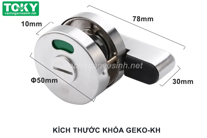 Khóa vách ngăn vệ sinh inox 304 GEKO-KH