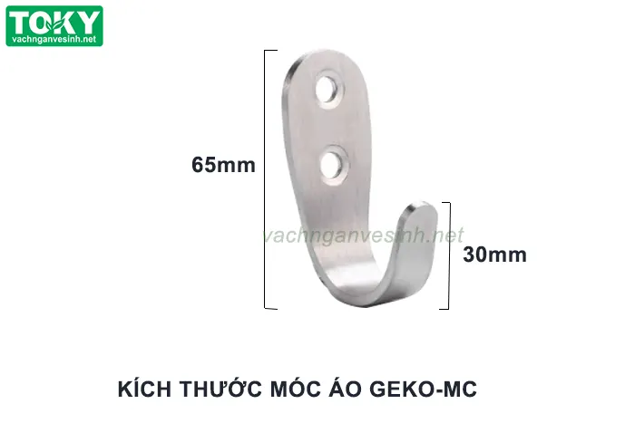 Phụ kiện móc áo vách ngăn vệ sinh inox 304 GEKO-MC dạng cong