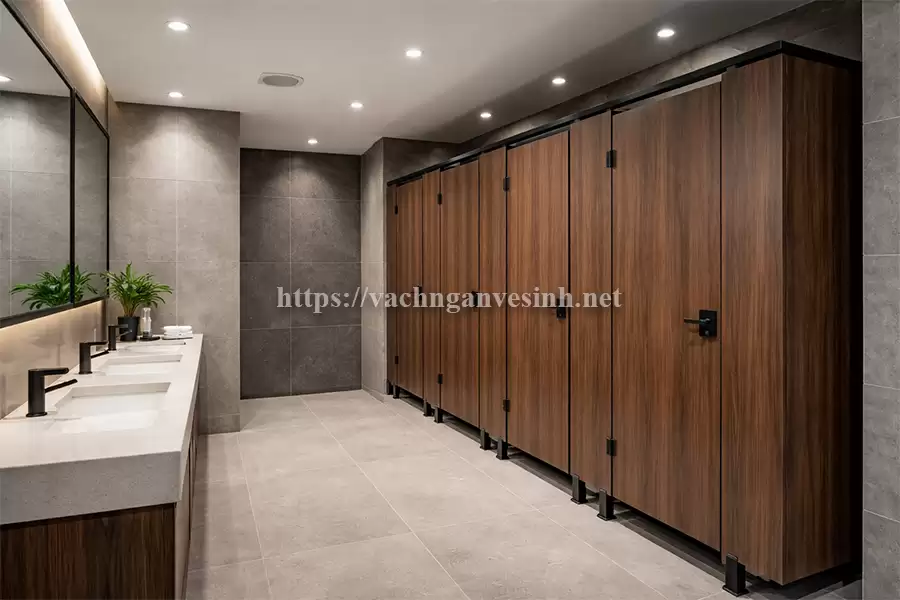 Sự cố 3: Vách ngăn vệ sinh Compact bị vết xước và lỗ hổng trên bề mặt