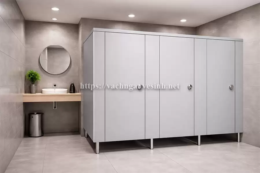 Top 10 mẫu màu vách ngăn vệ sinh Compact HPL hiện đại 2026