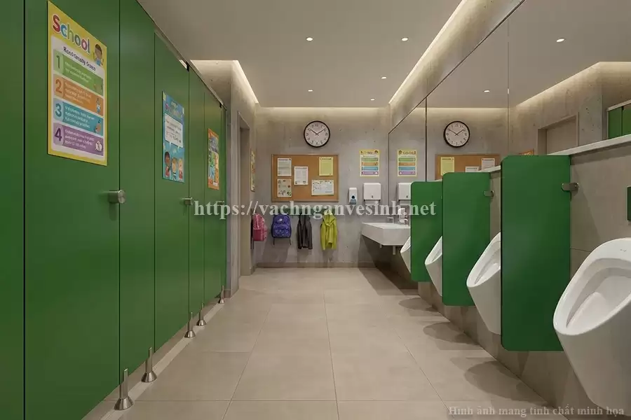 Tiêu chuẩn kỹ thuật và độ an toàn khi thi công vách ngăn vệ sinh Compact cho trường học