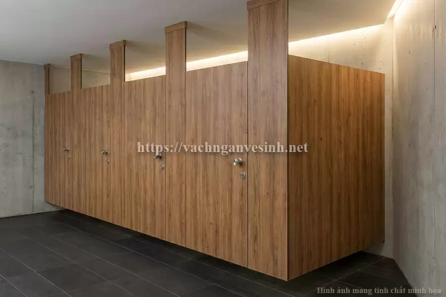 Các yếu tố cấu thành giá vách ngăn vệ sinh compact vân gỗ tại nhà máy DALOI
