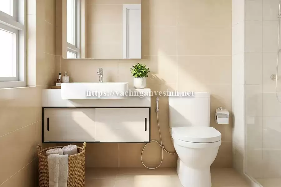 Tấm compact CDF làm tủ lavabo